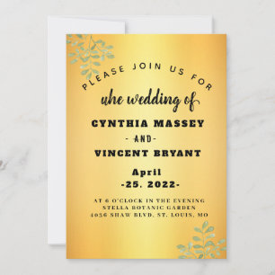 Elegant golden shiny modern invitation