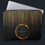 Elegant Golden Star Lights with DIY Name Laptop Sleeve<br><div class="desc">Laptop Sleeve. Elegant Golden Star Lights with DIY Name design. ⭐This Product is 100% Customizable. *****Click on CUSTOMIZE BUTTON to add, delete, move, resize, changed around, rotate, etc... any of the graphics or text or use the fill in boxes. ⭐99% of my designs in my store are done in layers....</div>