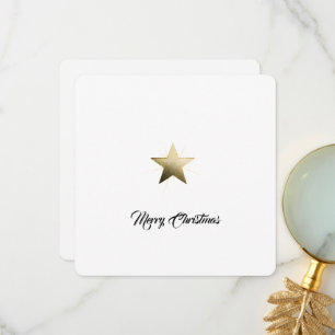 Elegant Golden Star with Delicate Glow Minimalist Thank You Card