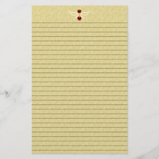 Elegant Golden Stationery with optional lines