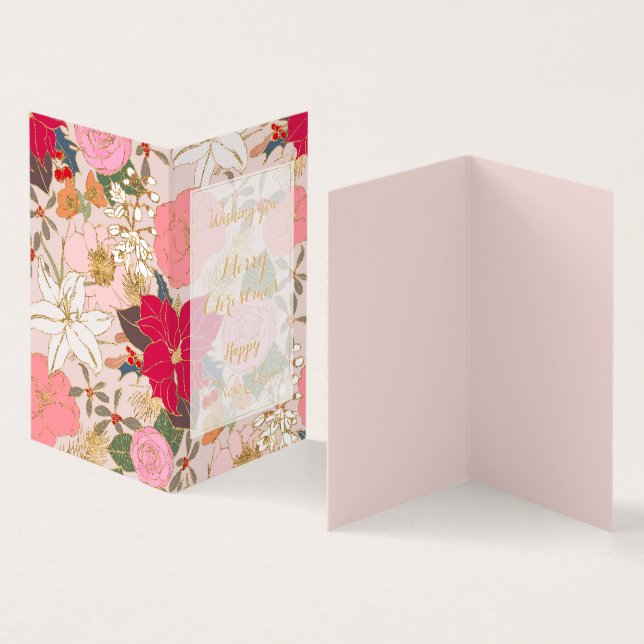 Elegant Golden Strokes Colourful Winter Floral (Inside and Outside)