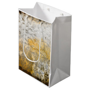 Elegant golden textured design for all projects medium gift bag