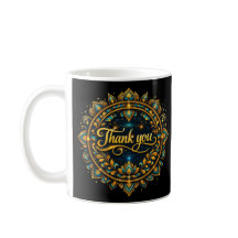 Elegant Golden "Thank You" Mandala Design with Lux
