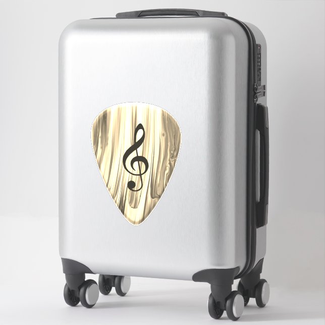 Elegant Golden Treble Clef Music Art  (Suitcase)