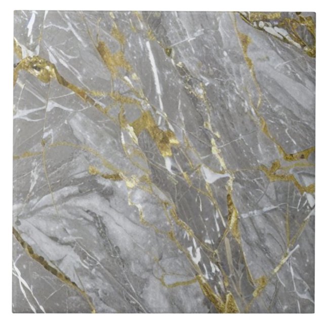 Elegant Golden Veins Marble Tile (Front)