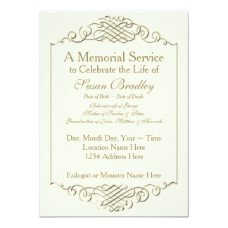 memorial service invitation
