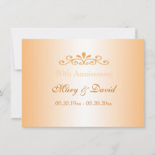 Elegant golden wedding anniversary invitations