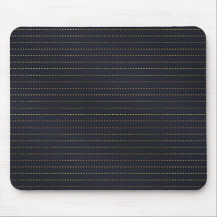 Elegant Golden Yellow Dashed Stripes Bluish Grey Mouse Mat