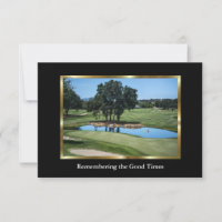 Elegant Golf Course Sympathy Card for a Golfer