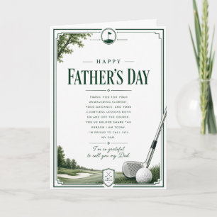 Elegant Golf Father's Day Card for Dad