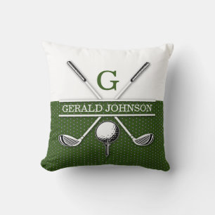 Elegant Golf Monogram Design Cushion