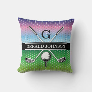 Elegant Golf Monogram Design Cushion