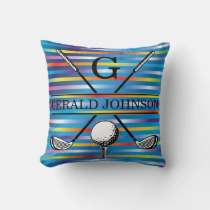 Elegant Golf Monogram Design Cushion