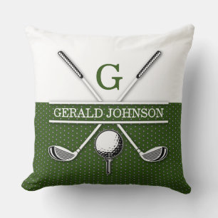 Elegant Golf Monogram Design Cushion