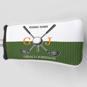 Elegant Golf Monogram Design Head Cover