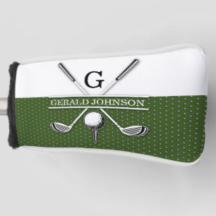 Elegant Golf Monogram Design Head Cover