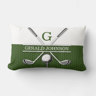 Elegant Golf Monogram Design Lumbar Cushion