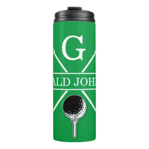 Elegant Golf Monogram Design Thermal Tumbler