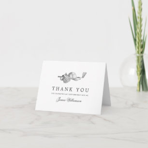 Elegant Golf Theme 100th Birthday Thank You Card