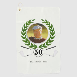 Elegant Golf Theme Player Experience 50th birthday Towel