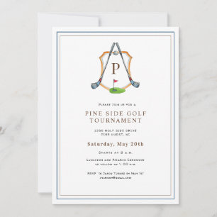 Elegant Golf Tournament Country club Invitation