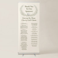 Elegant Golf Tournament Thank You Sponsors