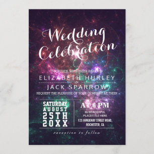Elegant Gorgeous Galaxy Wedding Invitations