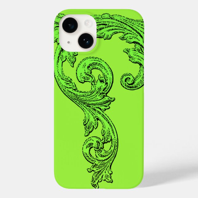 Elegant Goth Design in Green iPhone 6 Case (Back)