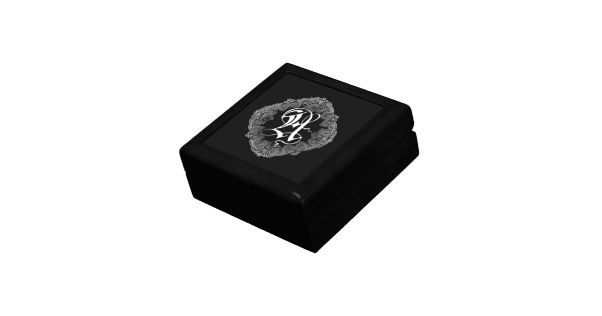 Elegant Goth Initial A Gift Box | Zazzle.co.uk