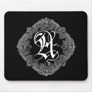 Elegant Goth Initial A Mouse Mat