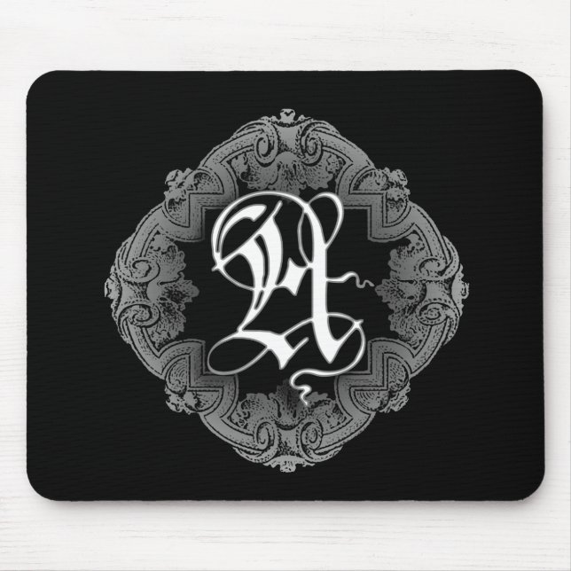 Elegant Goth Initial A Mouse Mat (Front)