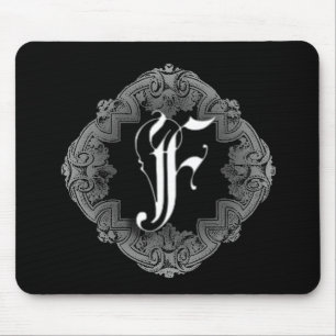 Elegant Goth Initial F Mouse Mat
