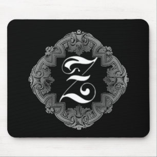 Elegant Goth Initial Z Mouse Mat