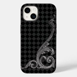 Elegant Goth Swirl Design in Grey iPhone 6 Case