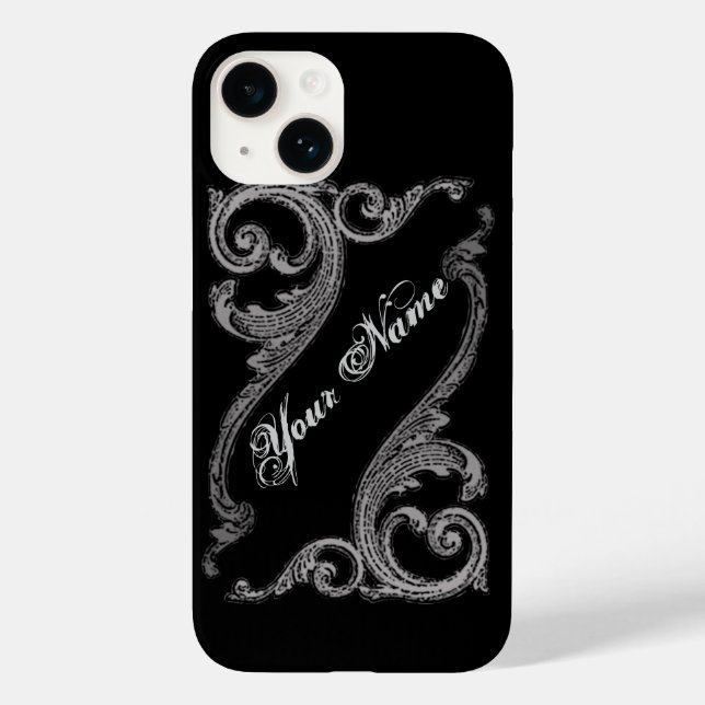 Elegant Goth Swirl Design iPhone 6 Case (Back)
