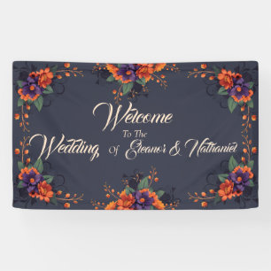 Elegant Gothic 3D Floral Wedding Banner