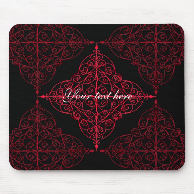 Elegant gothic Christmas ornamental design Mouse Mat (Front)