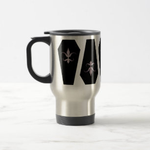 Elegant gothic coffins all around for Halloween Travel Mug
