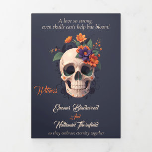 Elegant Gothic Complete Trifolded Wedding program Tri-Fold Invitation