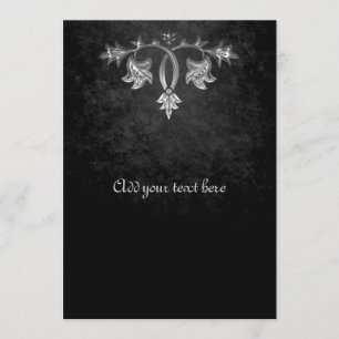 Elegant gothic dark romance wedding program programme