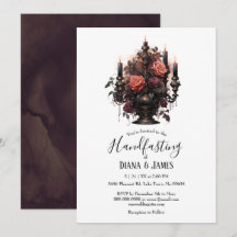 Elegant Gothic Floral Candles Handfasting