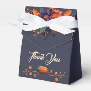 Elegant Gothic Floral Simple Thank You  Favour Box