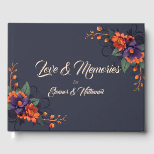 Elegant Gothic Floral Wedding Guest Book