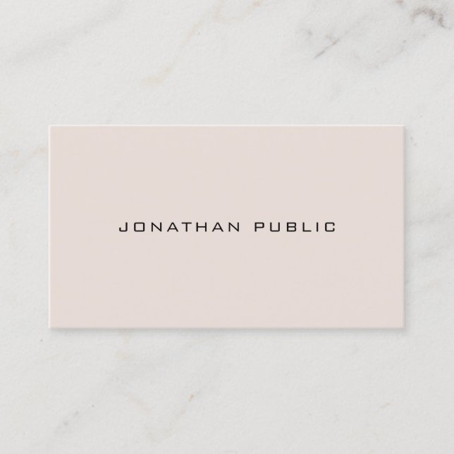 Elegant Gothic Font Minimalist Plain Professional Business Card (Front)