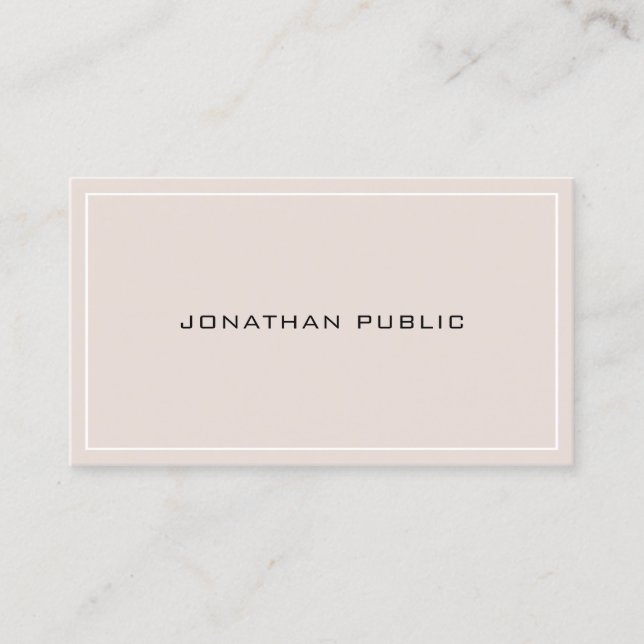 Elegant Gothic Font Professional Minimalist Plain Business Card (Front)