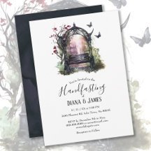 Elegant Gothic Garden Bench Floral Handfasting