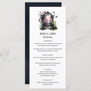 Elegant Gothic Garden Bench Menu