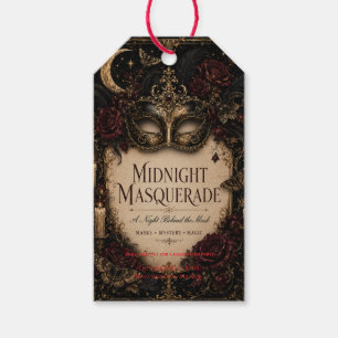 Elegant Gothic Halloween Dinner Party Gift Tags