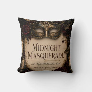 Elegant Gothic Halloween Dinner Party style Cushion