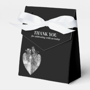 Elegant gothic halloween wedding  favour box
